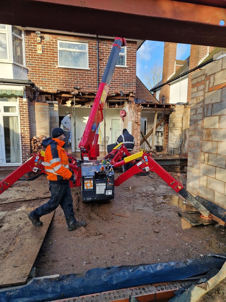 Builders roofs extension steel RSJ supply and fit 