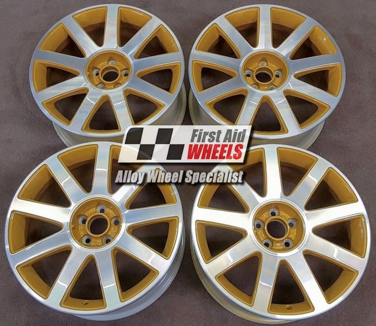 AUDI TT S1 S3 MK1 Set 4X 18'' GENUINE GOLD DIAMOND CUT ALLOY WHEELS S167DGY VW BEETLE