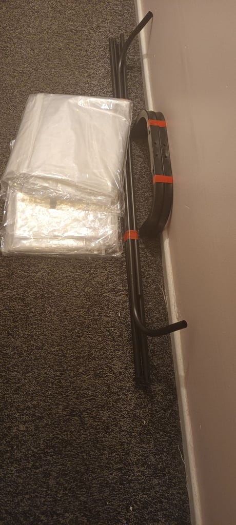 image for Clothes rail with two covers not opened 