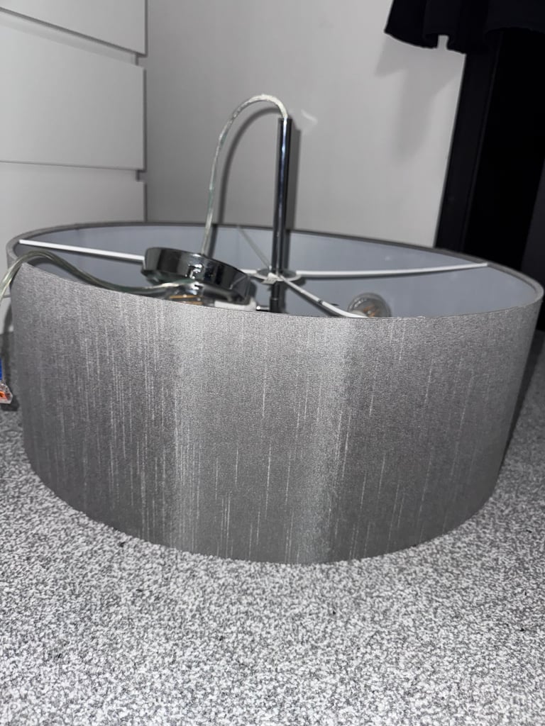 Large Grey Textured Light and Shade