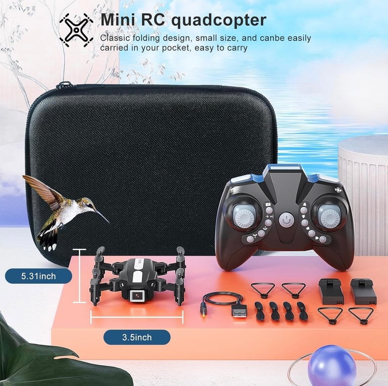 Wipkviey T25 Mini Drone for Kids with Camera 1080P HD FPV Drone, RC Quadcopter Toy & Carrying Case