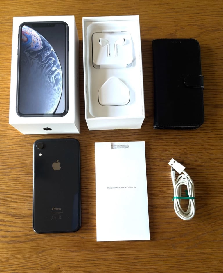 image for Apple iPhone XR black 64gb unlocked boxed 