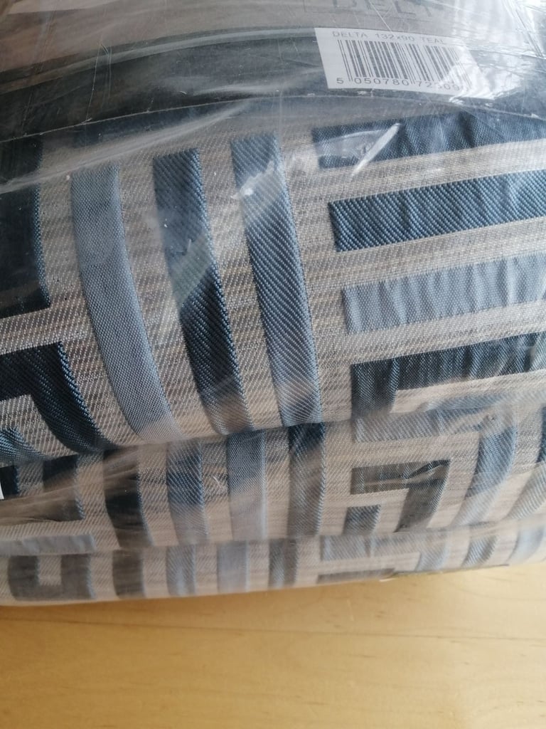 BNIB Teal curtains 132in x90 inch Delta Harry Corry 