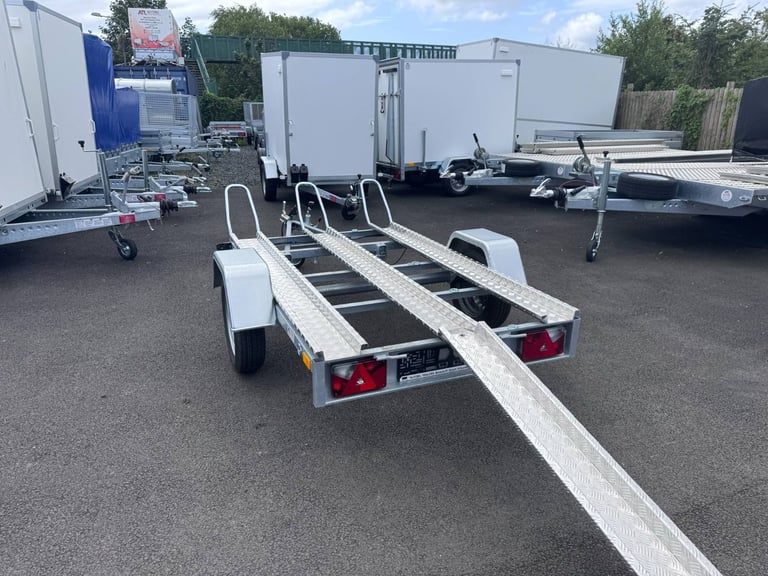 Brand New 2.5m x 1,32m Single Axle Motorbike Trailer 750KG