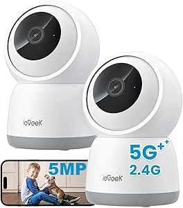 ieGeek 5MP 2.4G/5GHz WiFi Indoor Security Camera