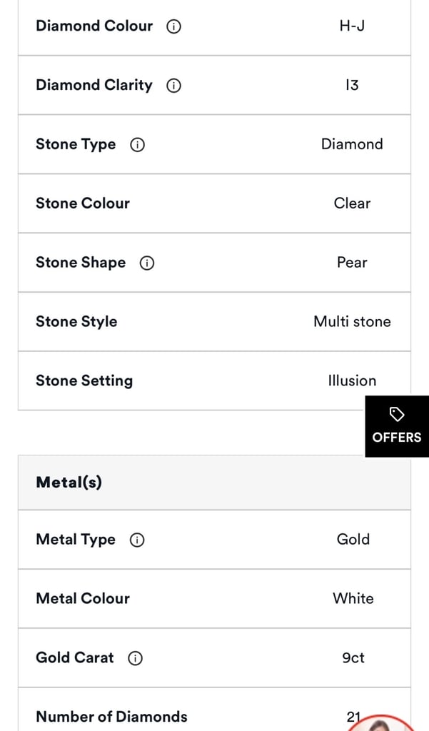 Engagement Ring 9ct White Gold