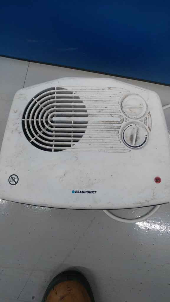 Blaupunkt floor heater. House home winter autumn colder cool warm temps