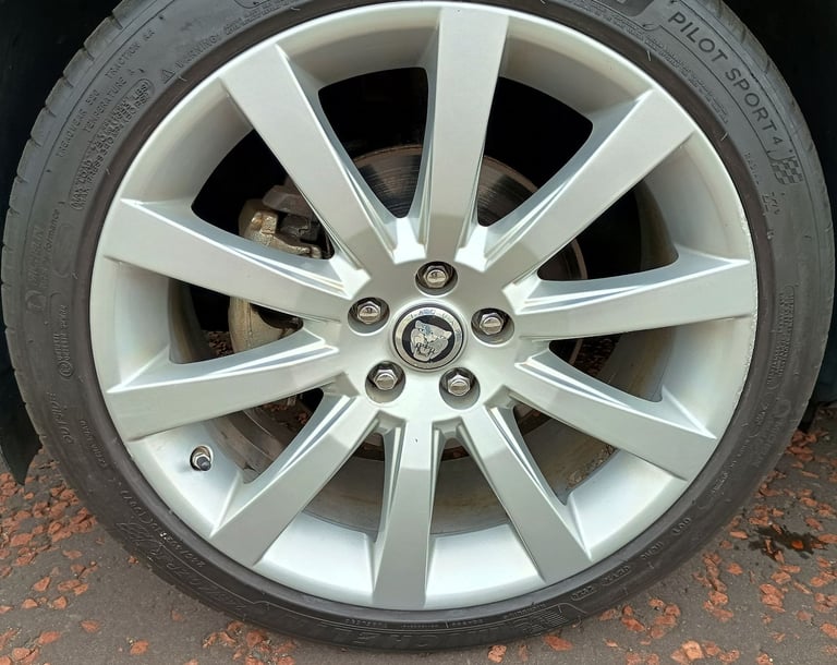 19" JAGUAR XF CARELIA ALLOYS WHEELS TYRES 5x108 8.5J XE XJ XK 