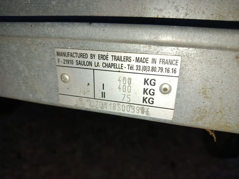 Erde 122 Trailer with Double Height Extension and Custom Cover 