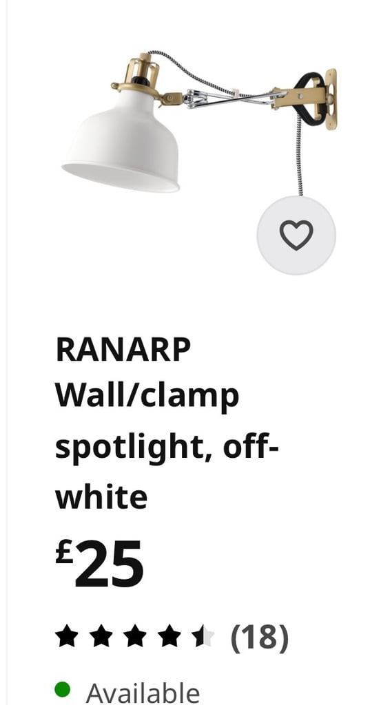 Ikea wall lights 