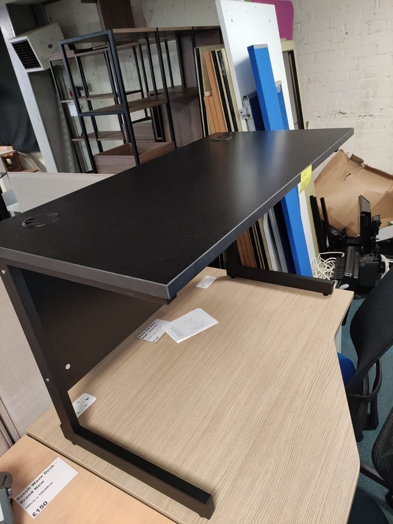 brand new black office desk