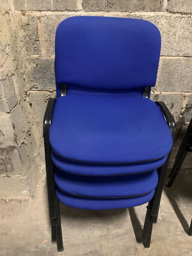image for Stackable meeting chairs or visitor chairs in blue (29 available)