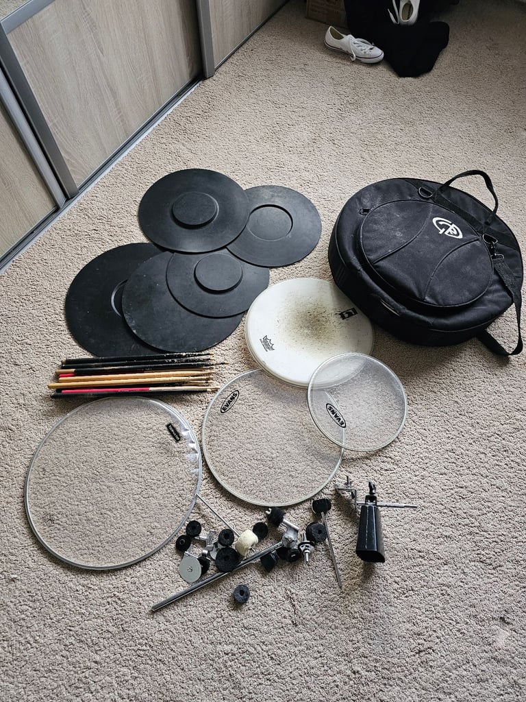 image for Drum skins, bag and accessories
