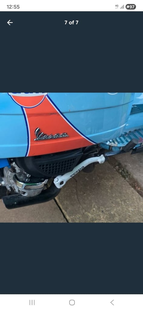 Vespa rare flip up kick start 