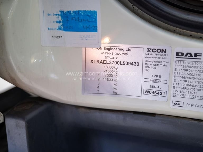 DAF TRUCKS LF260, Econ Twin Chamber Augered Hot Box, 360° Rotating Beacons, A/C