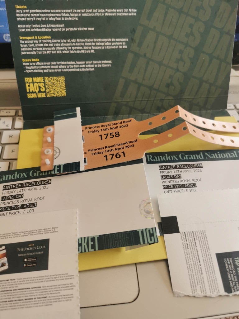 Pair of Aintree Ladies Day Friday 14th April 2023 PRINCESS ROYAL ROOF