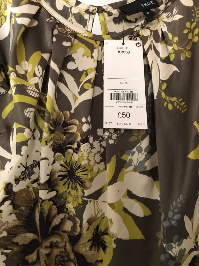 Brand New NEXT Dress Size 12 with matching belt 