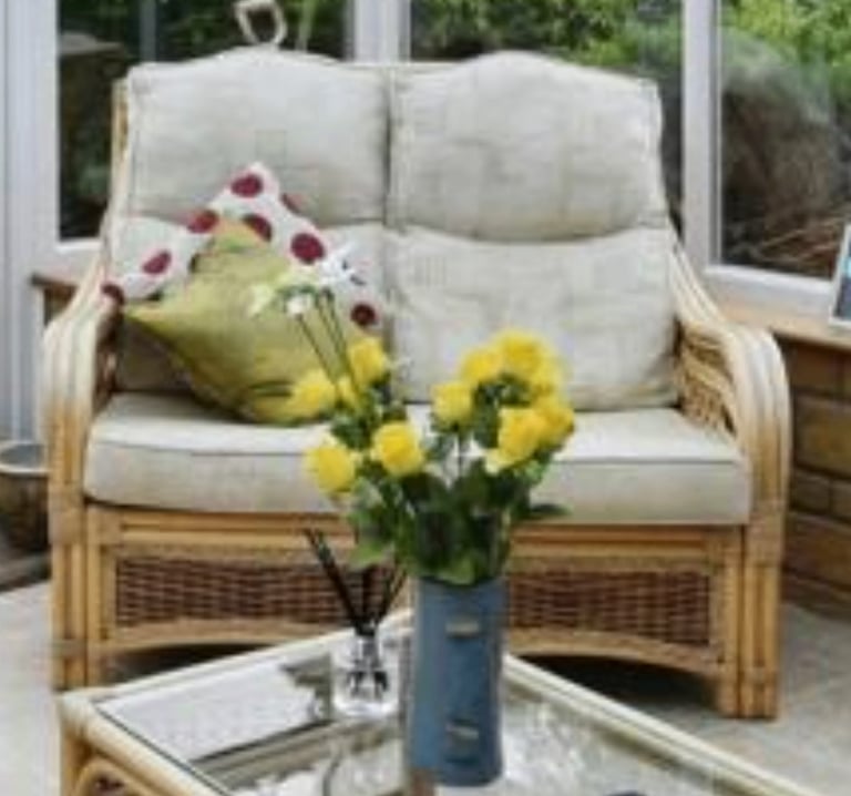 image for 2 seater rattan chair