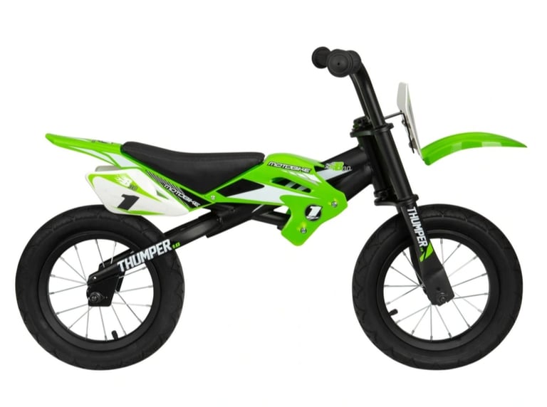 image for 12 Inch Motocross Balance Bike Green