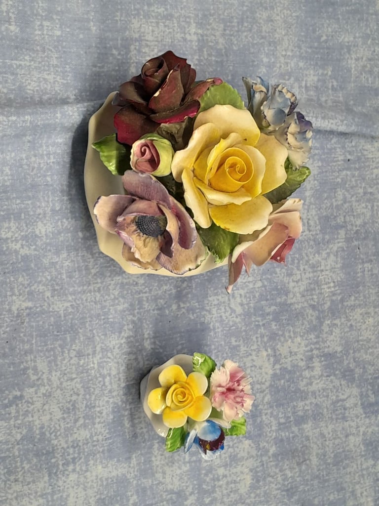 Vintage Radnor bone china floral display and Royal Doulton.
