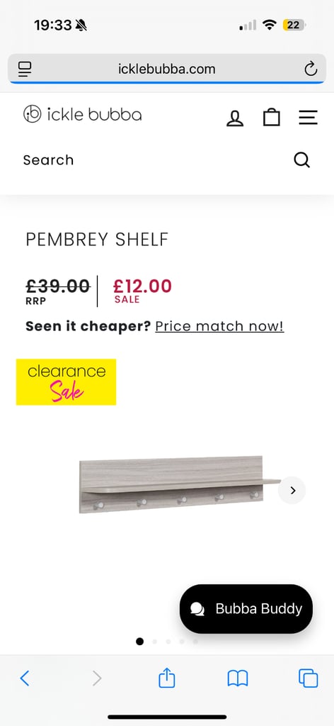 Ickle bubba Pemba nursery furniture set