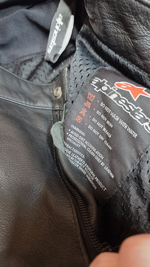 Alpinestars motorcycle leather trousers 