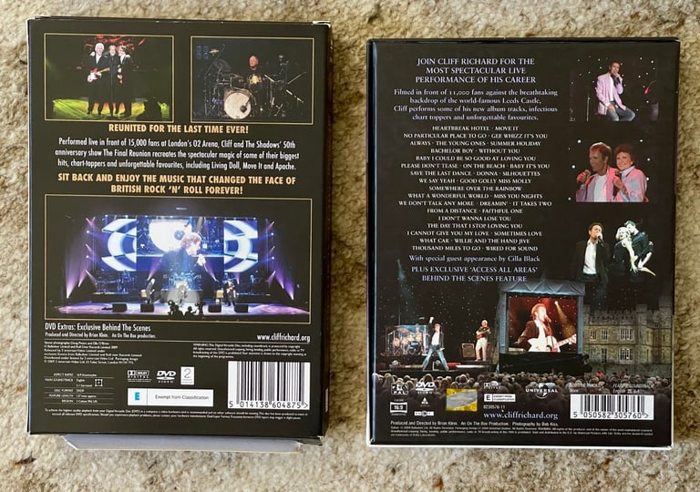 Cliff Richard Concerts 7 DVD Gift Set *Postage Available* Christmas Present for Mums