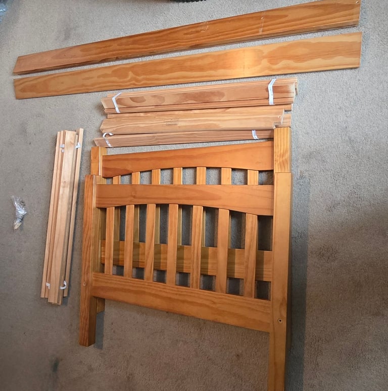 image for Pine M&S Single Bed Frame