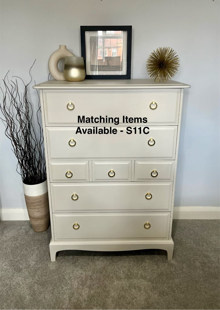 Stag 4 Drawer Bedside Tables Bedside Cabinets in Grey - Free Local Delivery 4DG