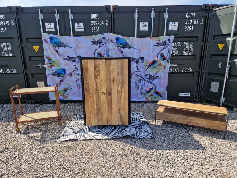 Custom Swoon Reyna Wardrobe / Coat Cupboard One Off Unique Handmade Solid  Mango Wood Shabby Chic