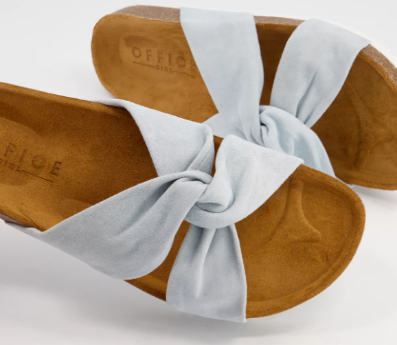 image for OFFICE sandals similar in Birkenstock style Powder Blue UK Size 6 NEW