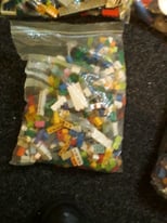 Lego bundle 1kg and 2 figures and equipment 