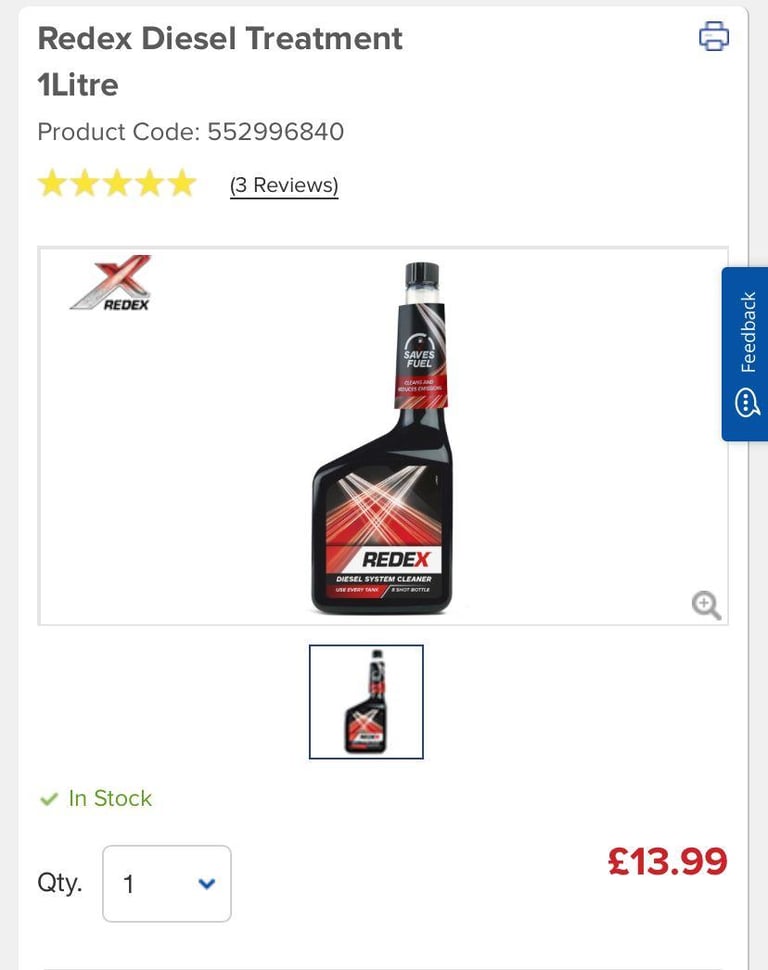 image for New Redex Diesel car Treatment 1Litre