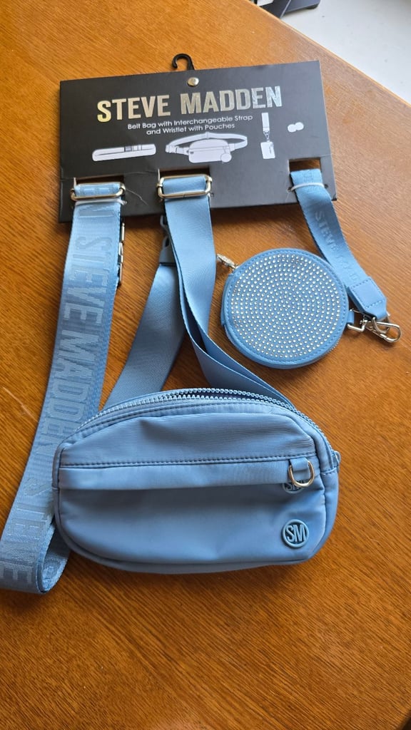 image for Steve Madden™️ Belt bag interchangeable strap and wristlet with pouches