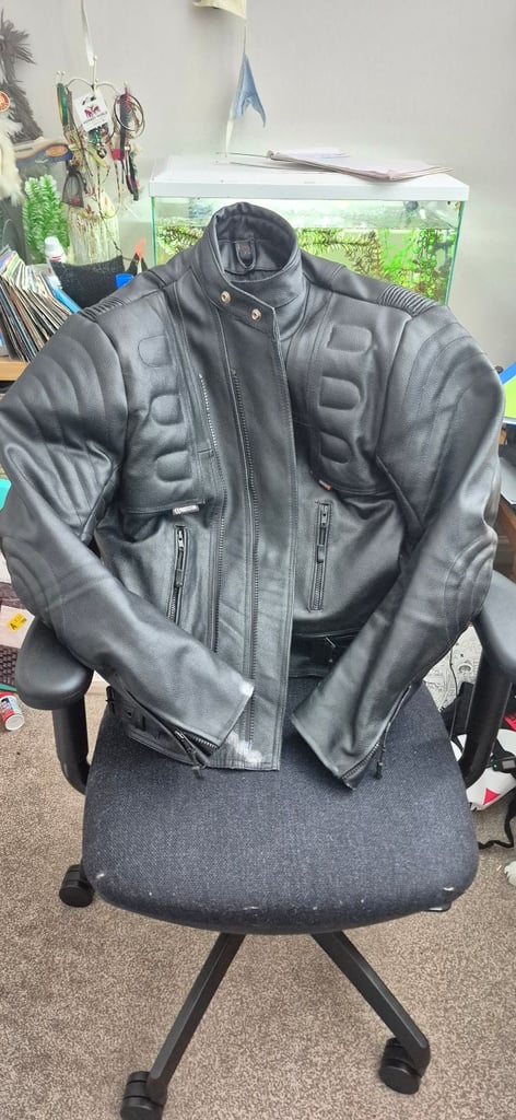 image for Mens motorcycle leather jacket 