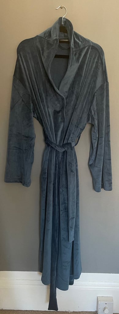 image for Blue velour dressing gown