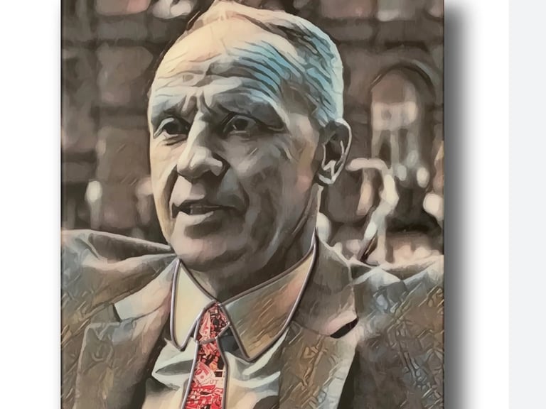 image for This is a one off unique wooden sculpture of legendary Liverpool manager Bill Shankley 