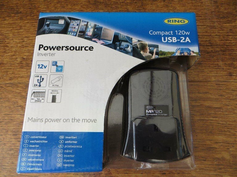 Brand New Ring RINV 120 Compact Mini Inverter with USB Charging Port