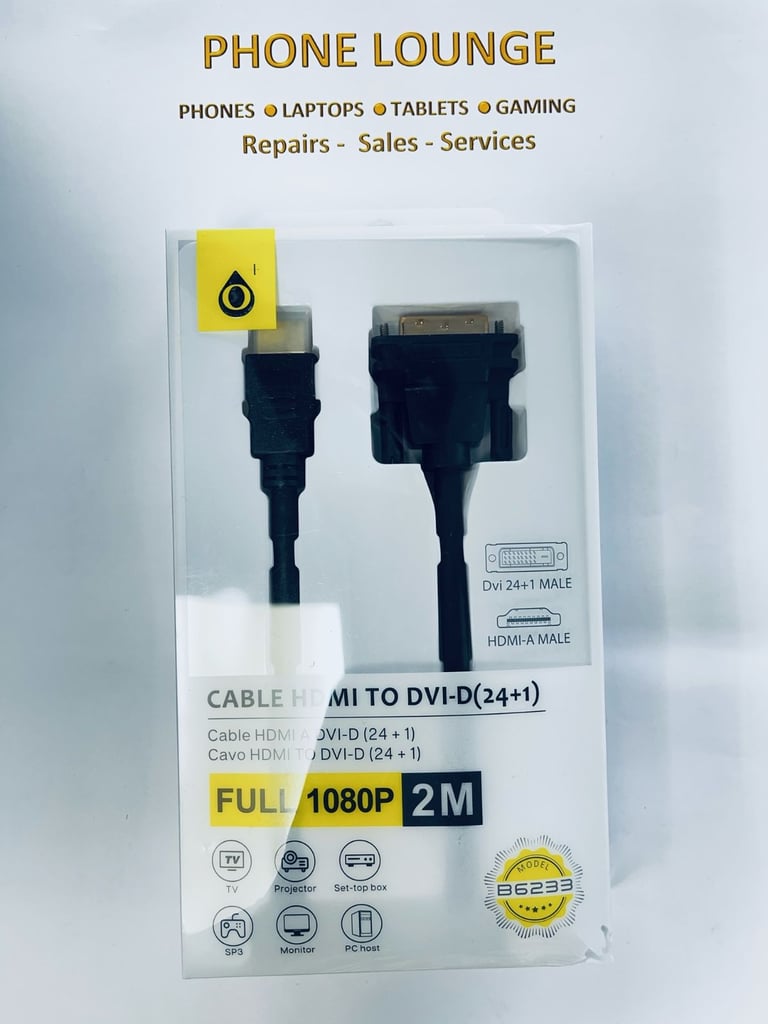 image for HDMI to DVI-D (24+1) Full HD 1080p Cable 2m