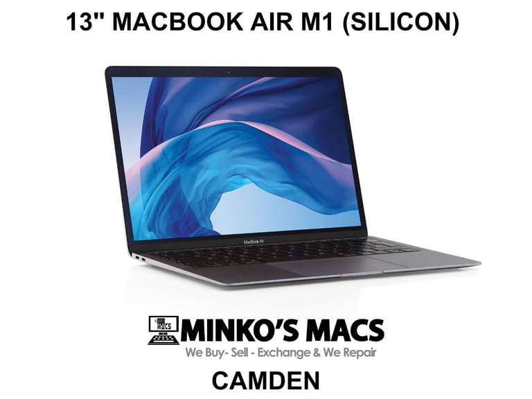 13.3'' Apple MacBook Air Core M1 8GB Ram 251GB SSD Logic Pro 11 Ableton 12 Adobe 2025 MAC OS TAHOE