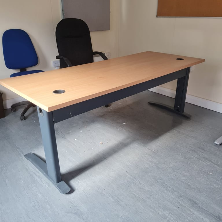 image for 2 metre beech office desk 