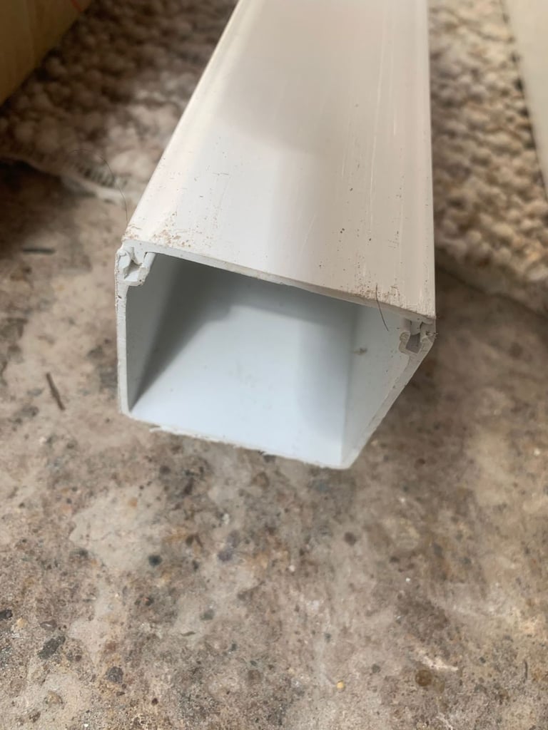 2 x uPVC White Wire Trunking 2.95m - NEW