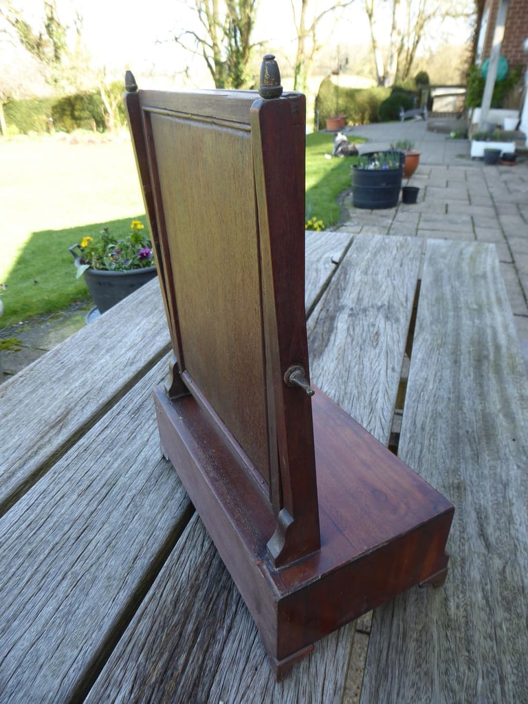 Antique Dressing Table Mirror with Drawer