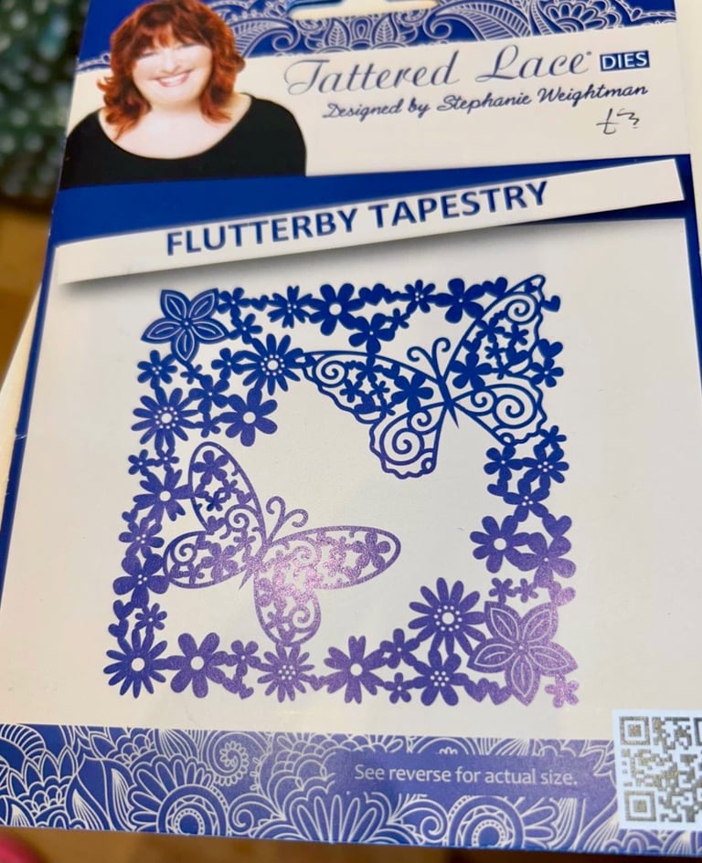 image for Tattered Lace Die - Flutterby Tapestry (butterfly design).