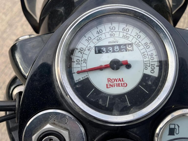 2015 15 ROYAL ENFIELD BULLET CLASSIC EFI MODERN RETRO CHROME  BLACK FI PANNIERS