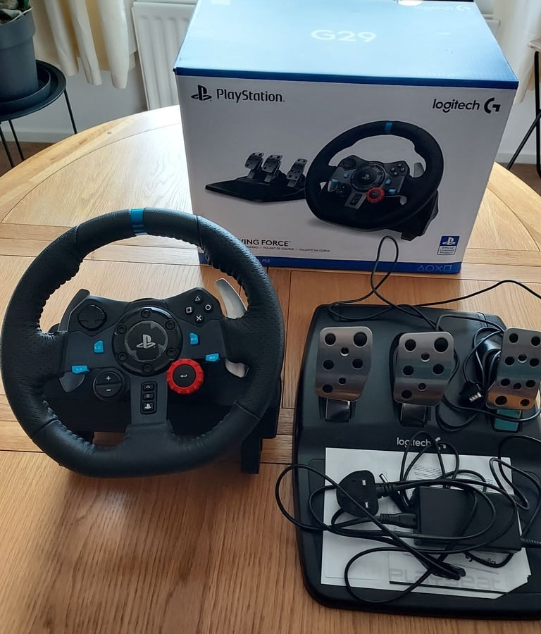 image for Logitech G29 Racing Steering Wheel & Pedals (Used) with original box