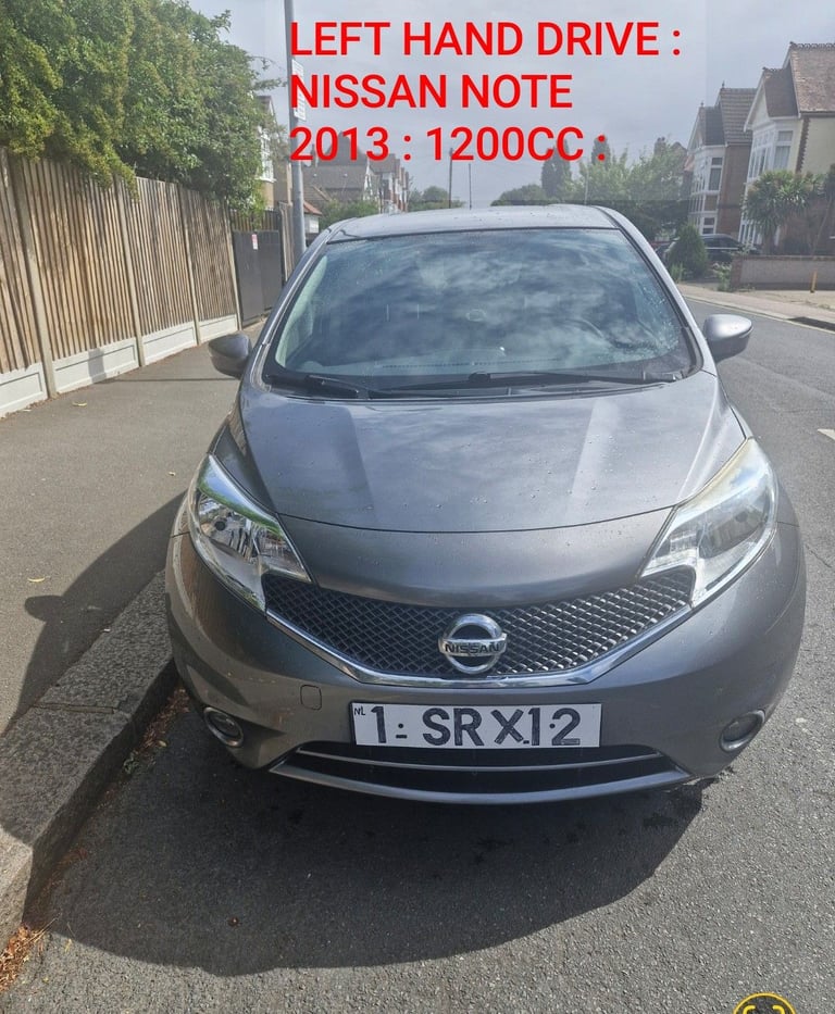 LEFT HAND DRIVE,Nissan, NOTE, MPV, 2013, Manual, 1200CC, 5D, FSH , LHD ,VGC