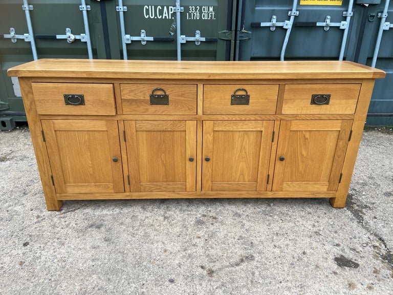 image for Solid Oak Sideboard 4 drawer 4 door 