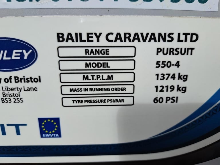 2016 Bailey Pursuit 550/4