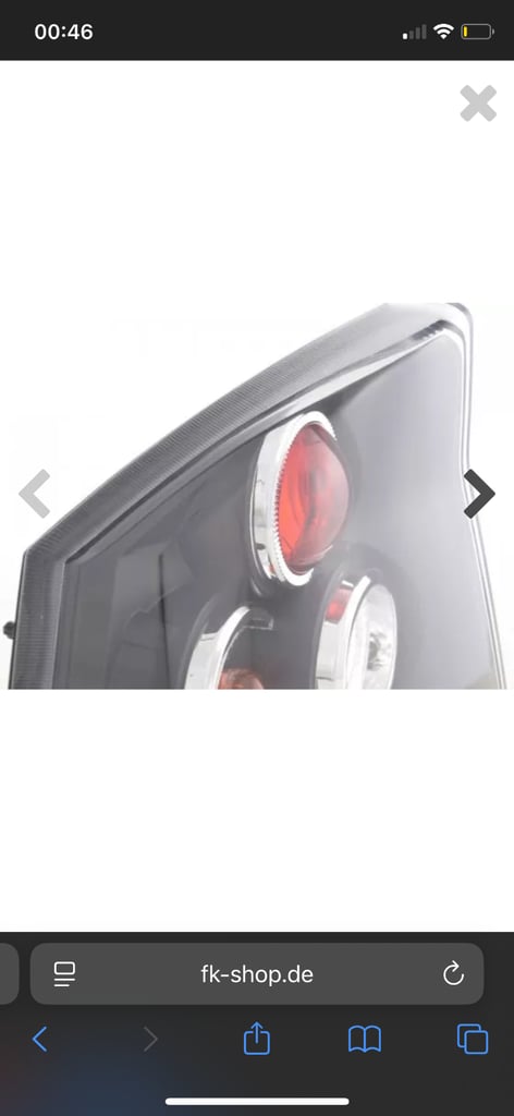 Black Rear Vauxhall/Opel Vectra C Angel Lights 